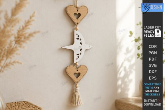 Download Bird Hanging Decor Ornament Laser Cut - Decor Collection