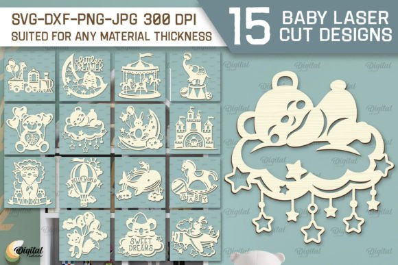 Download Wall Baby Room Decor Laser Cut Bundle - Decor Collection