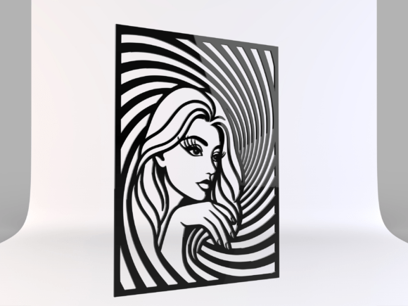 Download Woman Face Panel SVG DXF EPS PNG STL. - Premium Resources