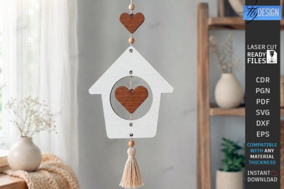 Download House Hanging Decor Ornament Laser Cut - Decor Collection
