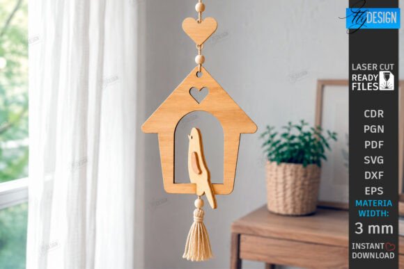 Download Bird Hanging Decor Ornament Laser Cut - Decor Collection