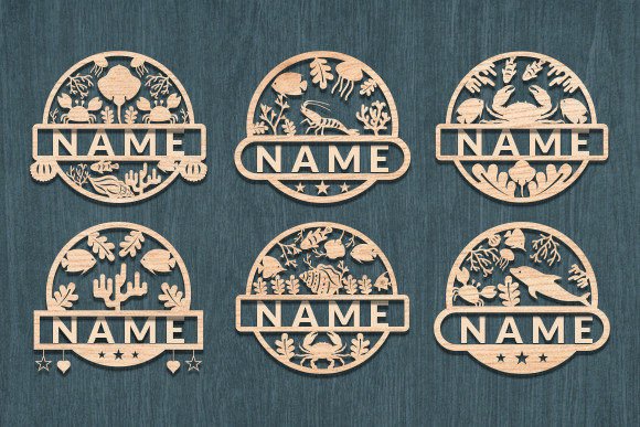 Download Sea Life Room Decor Name Sign Laser Cut - Decor Collection