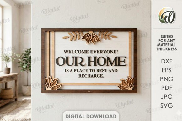 Download Welcome Home Wall Decor Laser Cut - Decor Collection